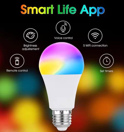 Smart WiFi Multi-colours Light Bulb With Bluetooth | Tuya Smart Wifi Led