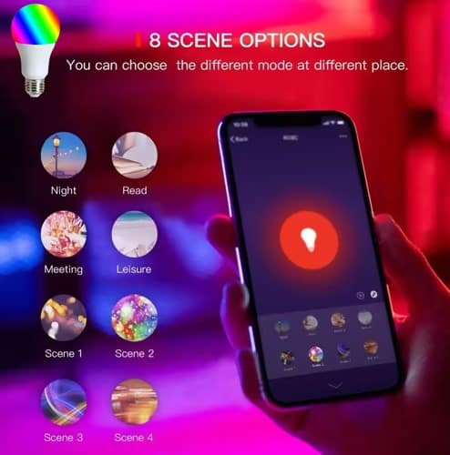 Smart WiFi Multi-colours Light Bulb With Bluetooth | Tuya Smart Wifi Led - Image 6