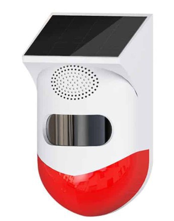 Smart Wireless PIR Motion Sensor | Outdoor Solar | Alarm+ Strobe | WiFi Tuya Smart Life