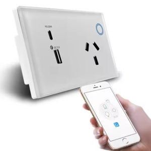 Smart Wall Plug  USB-A-C - GPO |  WiFi Tuya Smart Life