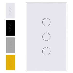 Smart Light Touch Switch, 3 Gang | Dual Mode Neutral + BT | WiFi Tuya Smart Life
