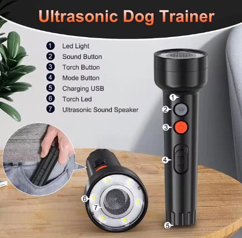 Handheld Ultrasonic Smart Pet Trainer and Anti Barking Torch - Image 6