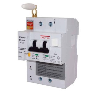 Smart Switch Circuit Breaker RCBO 80A, 2 Pole Isolator + Power Energy Monitoring + Earth Leakage | WiFi Tuya Smart Life