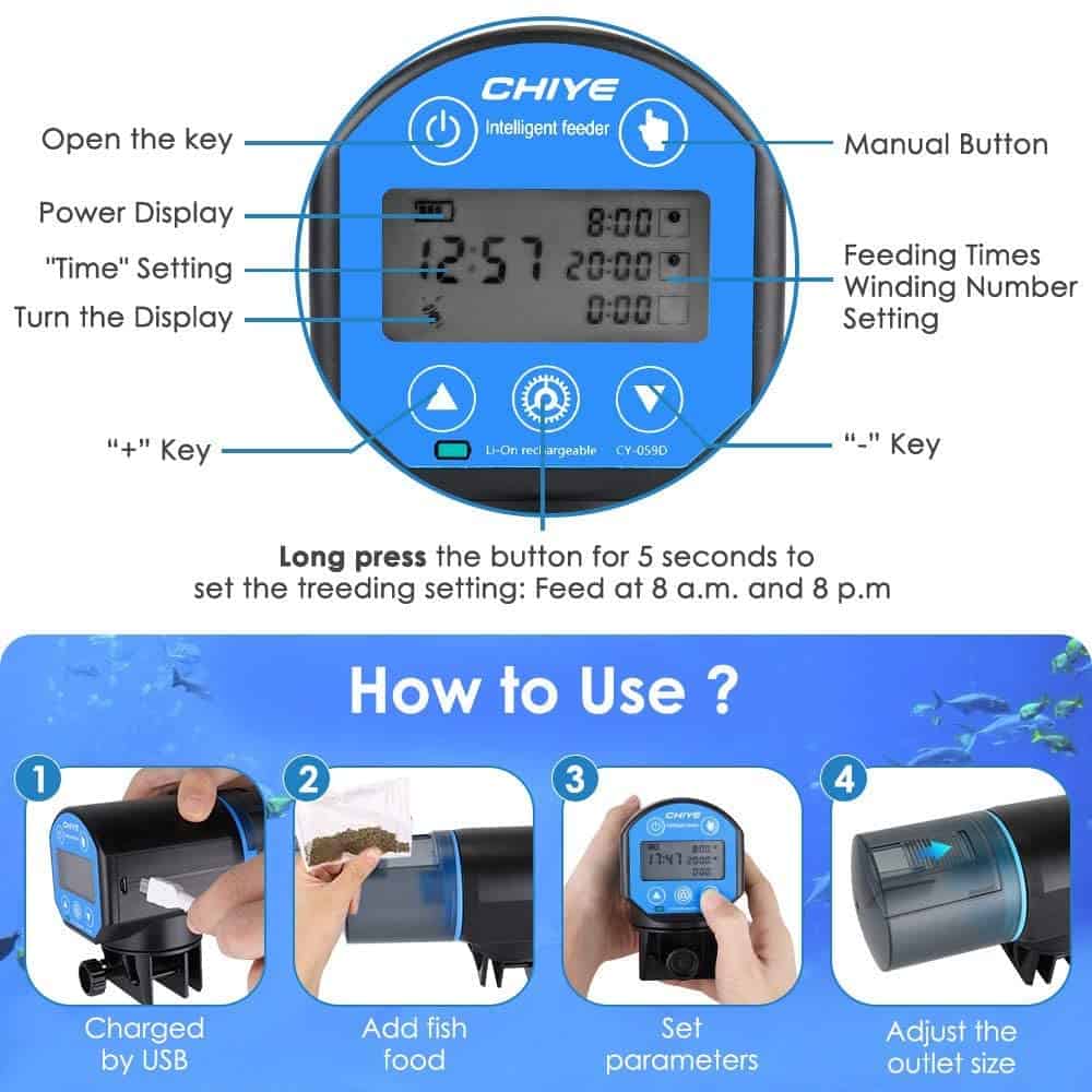 Smart Fish Feeder Pellet & Food Dispenser | WiFi Tuya Smart Life - Image 2