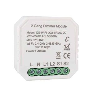 Smart Switch Dimmer Module 2 Gang (upgrade existing) | WiFi Tuya Smart Life