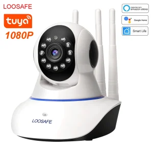 LOOSAFE Tuya Smart Camera 1080P 2MP Cctv Wireless Camera Wifi Ip Camera Two-way Audio Smart Baby Motion Detector Night Vision