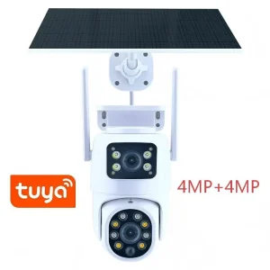 Tuya 8MP Solar Powered PTZ WiFi Outdoor IP66 Waterproof Camera with CMOS Sensor Two-way Audio Night Vision Human Motion Tracking