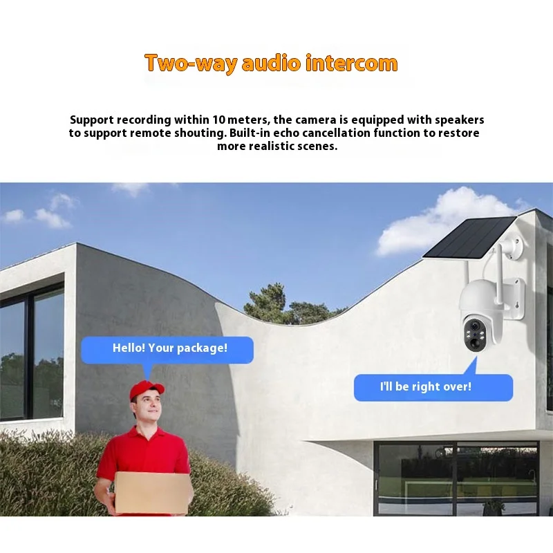 Tuya Outdoor Wireless 4G HD Night Vision Solar-Powered H.265 Video Surveillance Camera Mini WiFi Connection CMOS Remote - Image 3