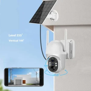 Tuya Outdoor Wireless 4G HD Night Vision Solar-Powered H.265 Video Surveillance Camera Mini WiFi Connection CMOS Remote